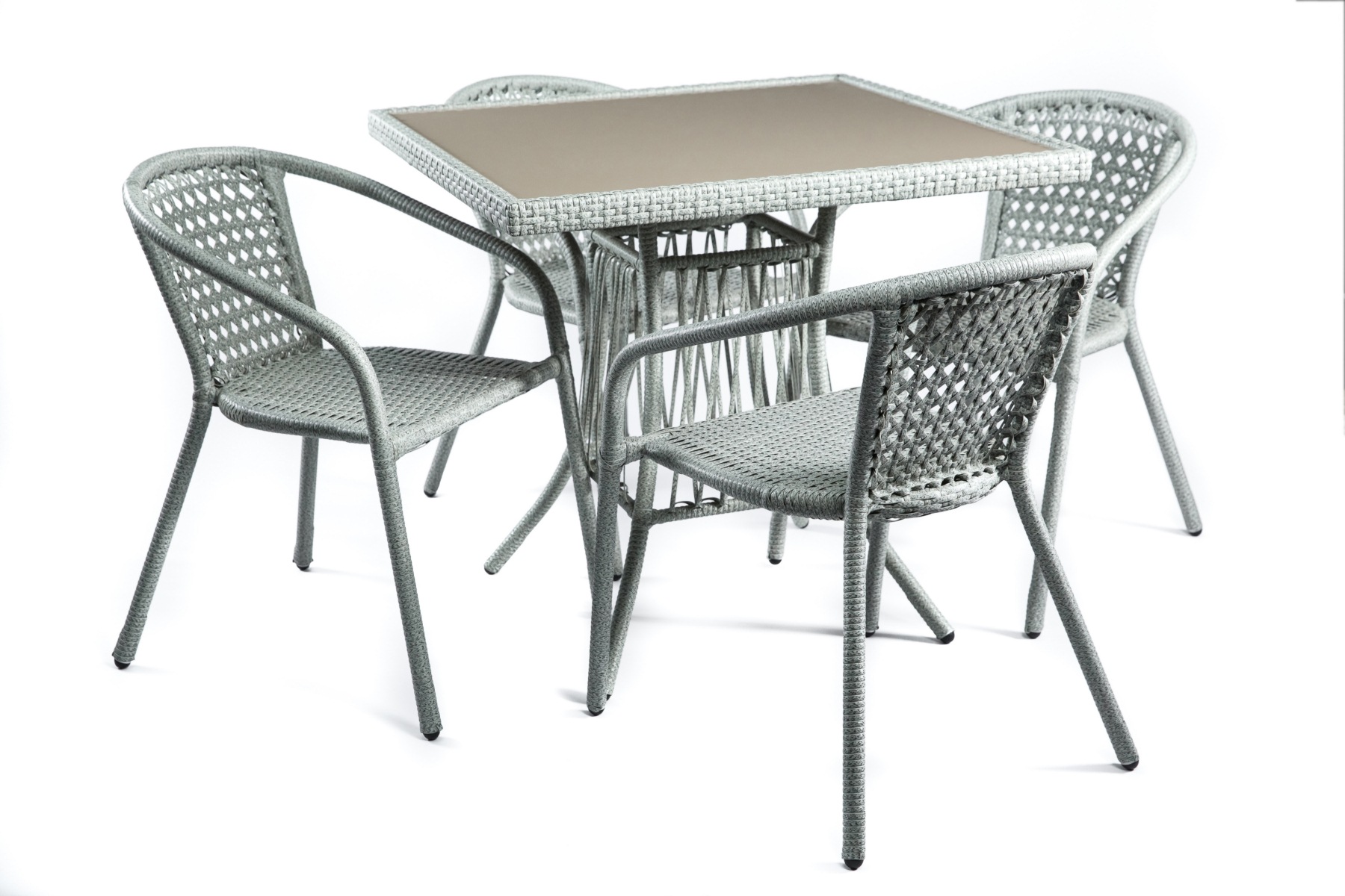 стулья пластиковые под ротанг