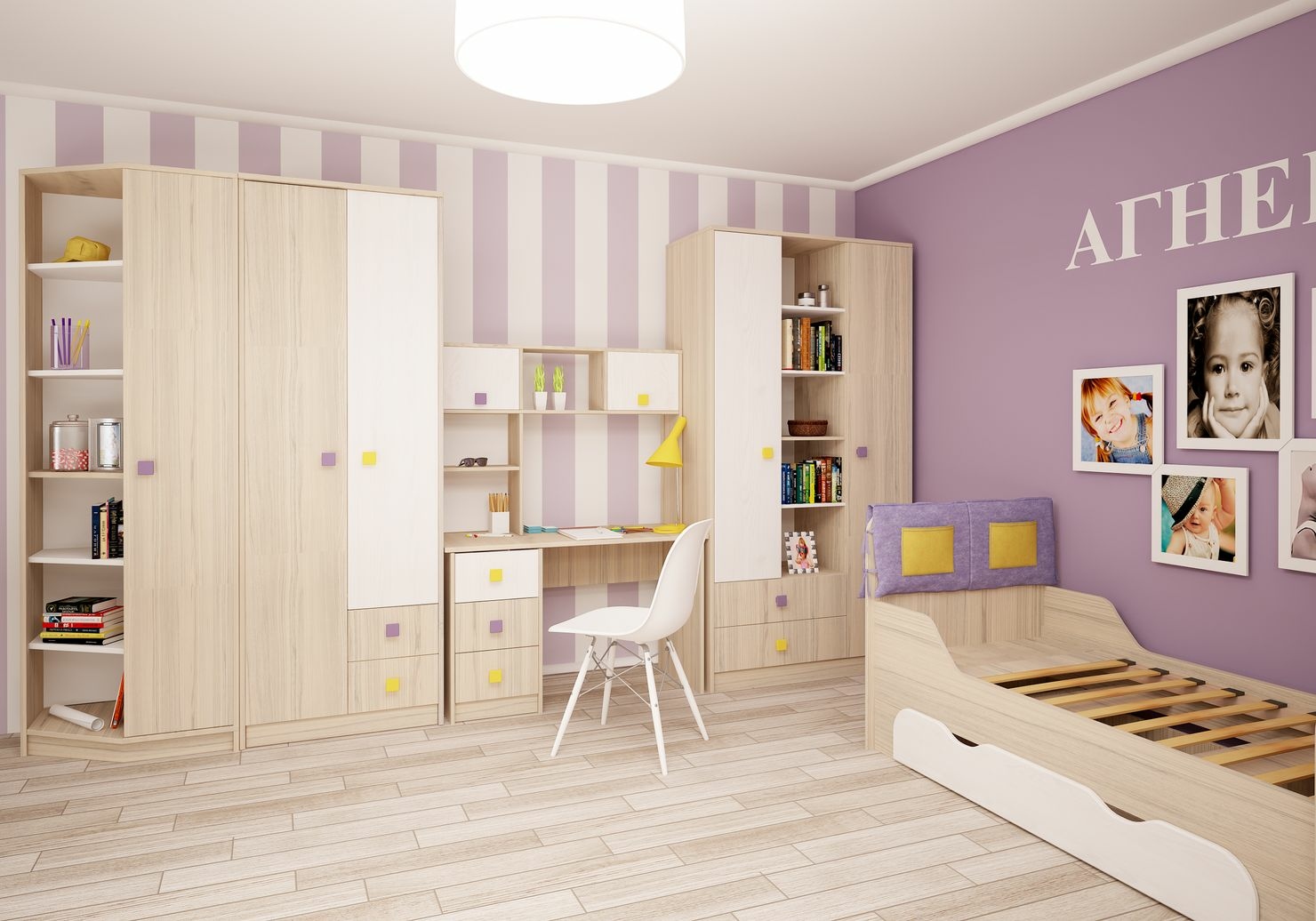 Шкаф комфорт-s м3 Агнешка New цвет туя/белая лиственница