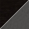 Кожа черная/Серая ткань