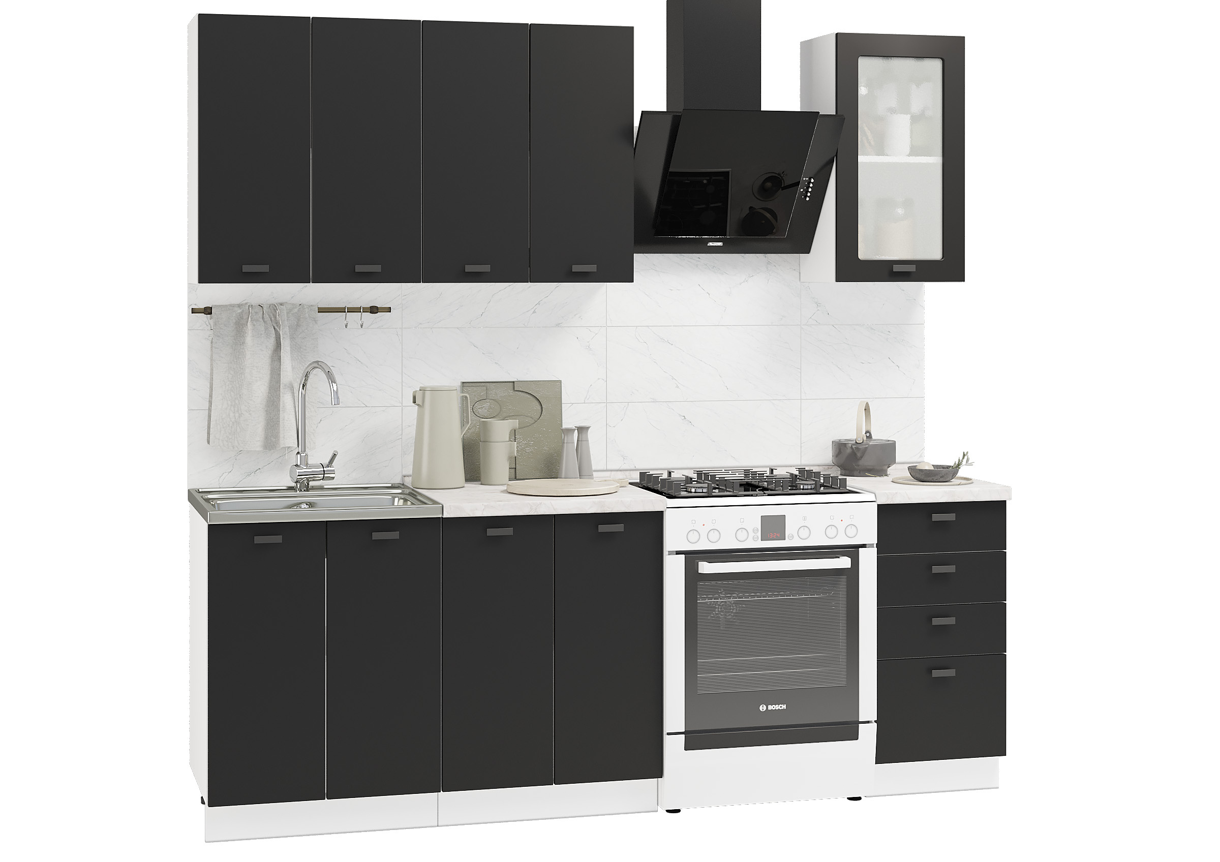 маки мдф фотопечать 2 0 м кухонный комплект стендмебель