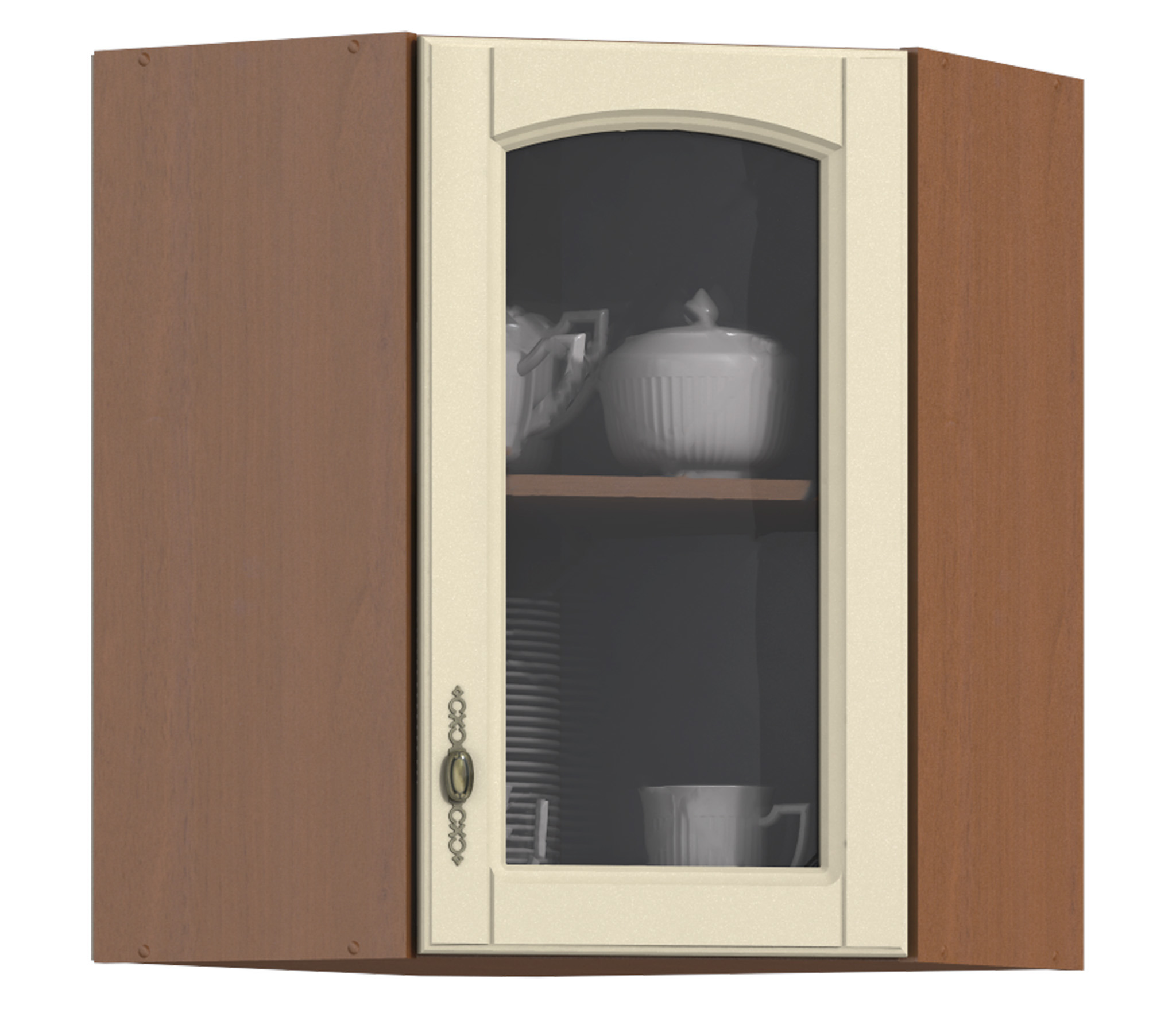 

Регина РПУ-60/2 полка угловая с витриной левая