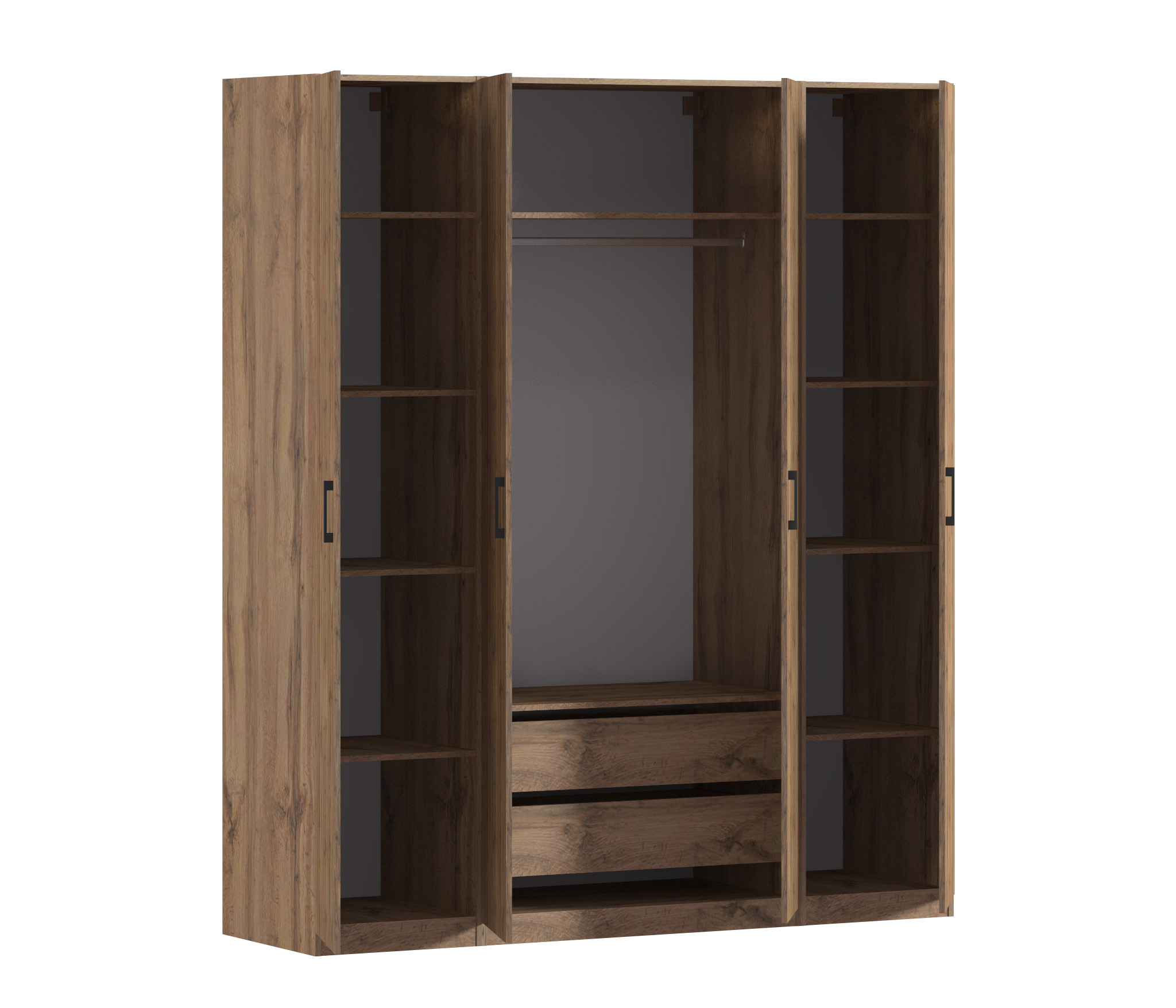 

Шкаф четырехдверный Макс 2000 мм, вариант №1 (ЛДСП, корпус дуб вотан)