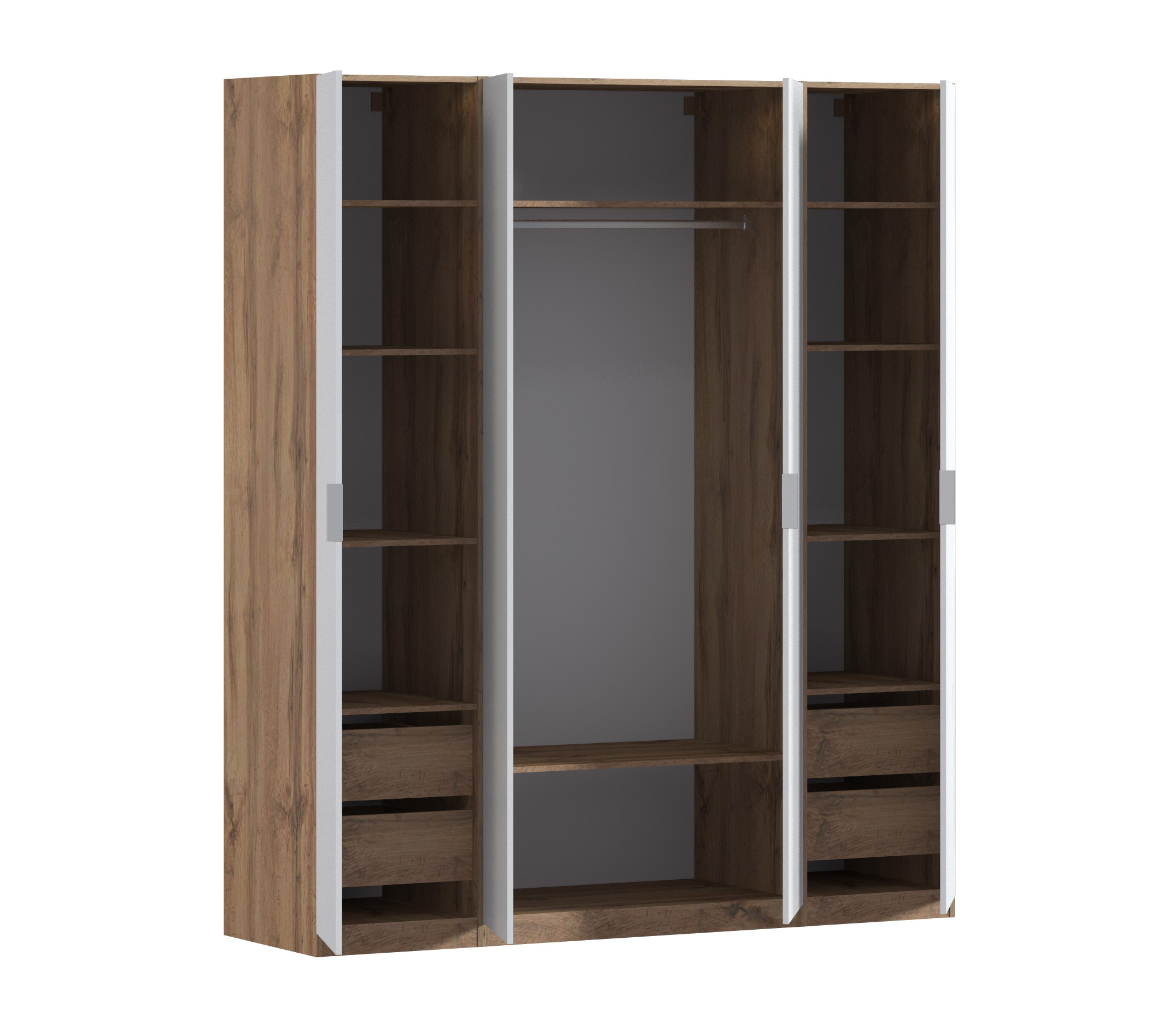 

Шкаф четырехдверный Макс 2000 мм, вариант №2 (ЛДСП, корпус дуб вотан)