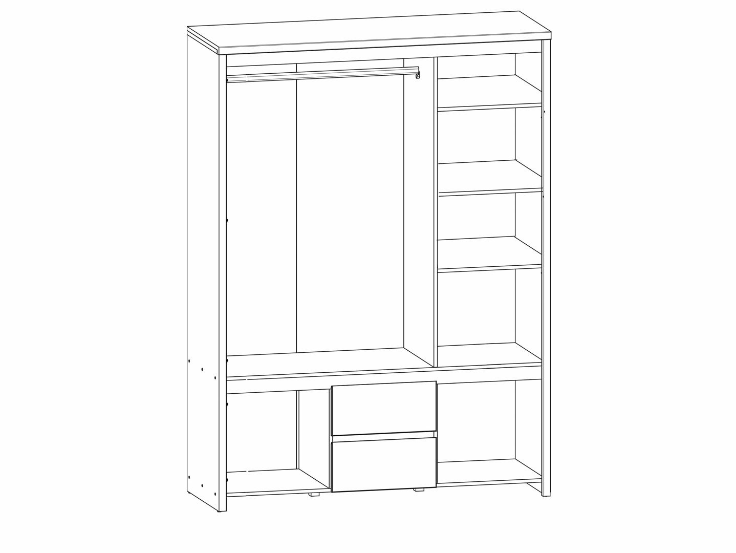 шкаф каспиан дуб сонома