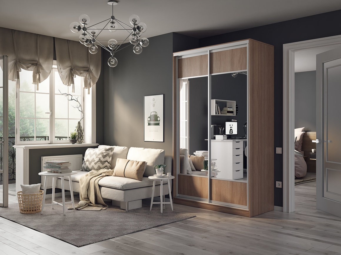 шкаф распашной турин 120х212х60 см лдсп цвет гикори джексон