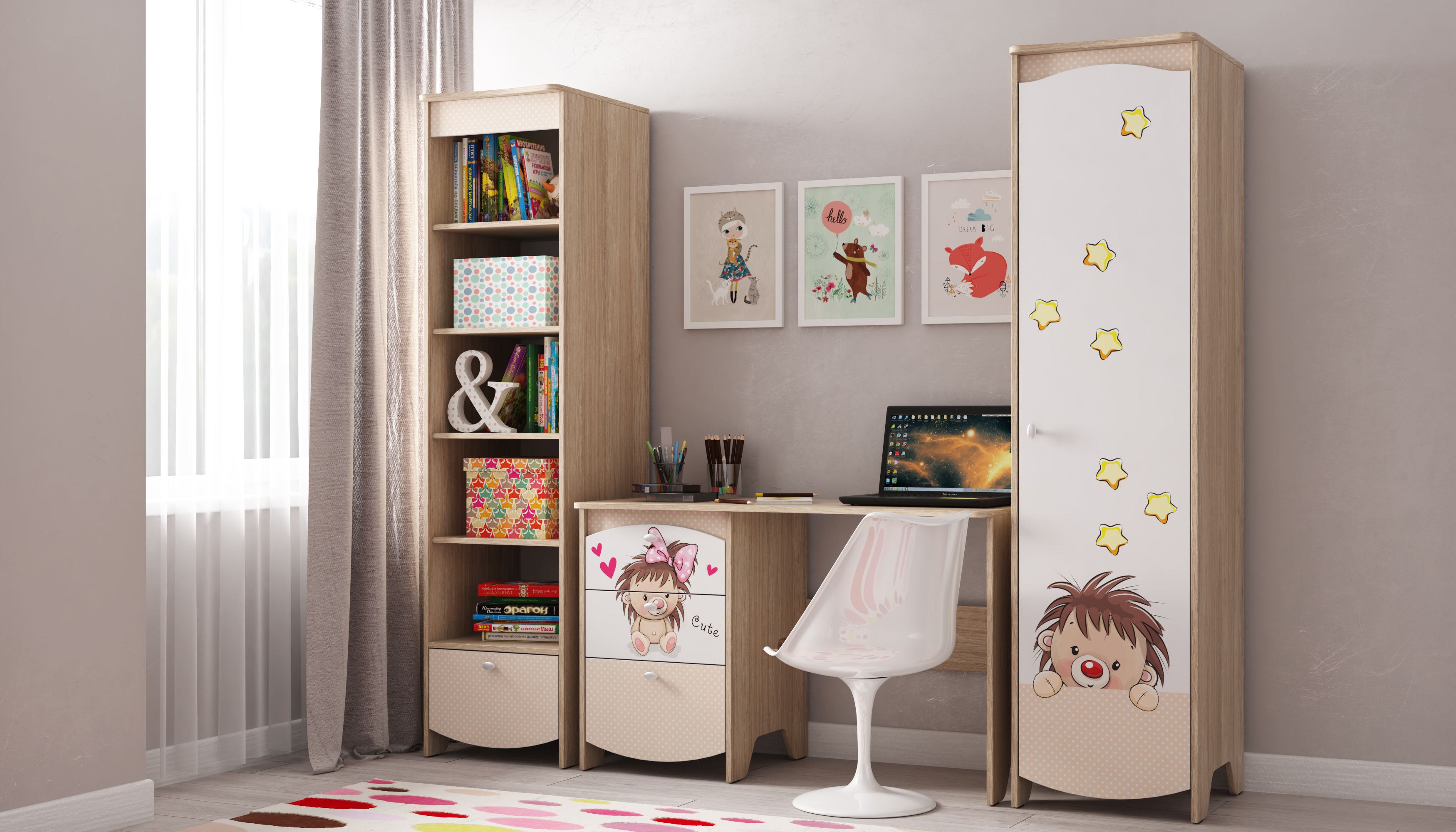 уголок школьника. детская мебель китти хофф. детские шкафы столы. стенка юниор лдсп. стол письменный "уголок школьника 2" вмк.