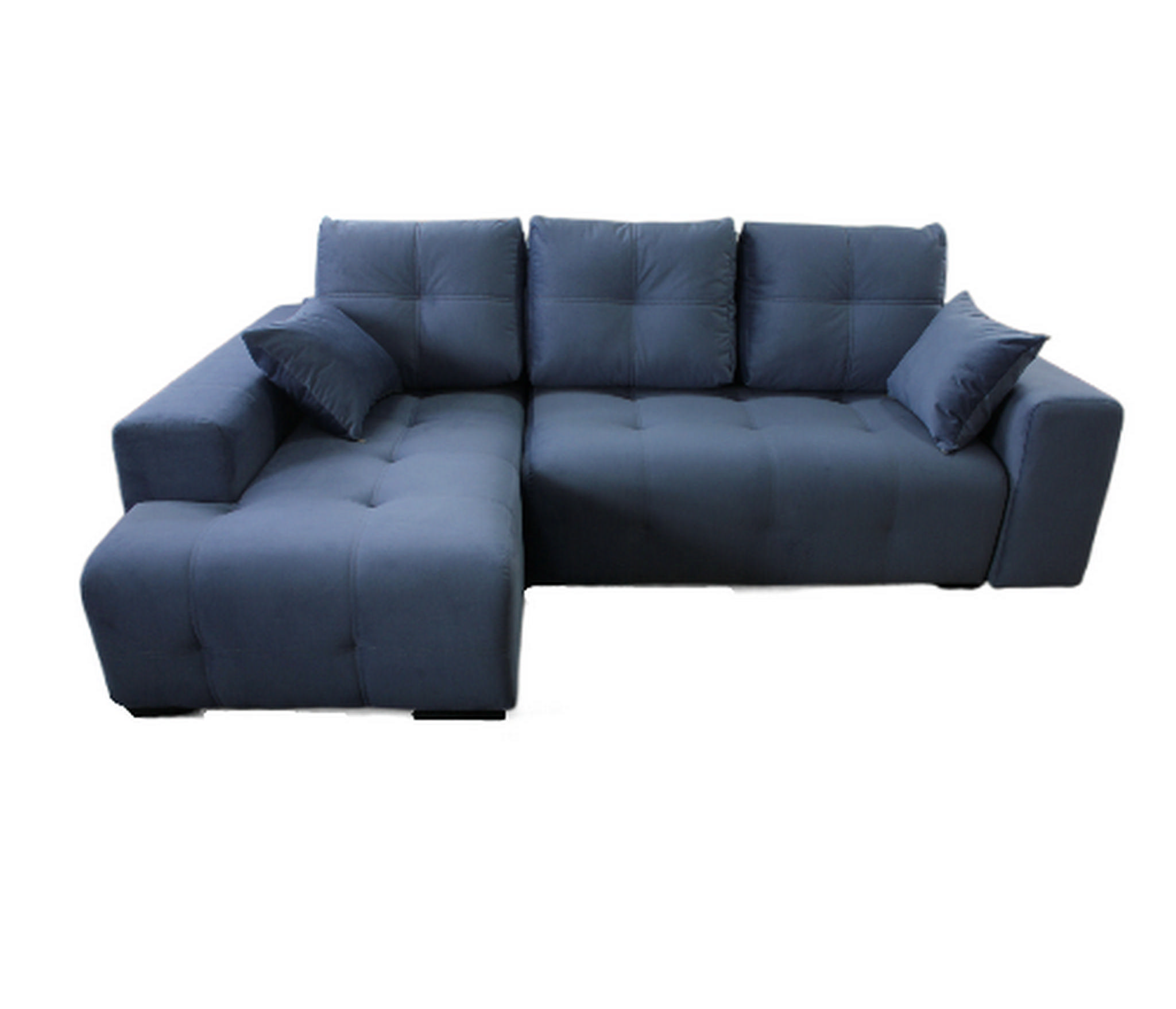 фото Угловой диван бруно с оттоманкой слева, велюр столплит