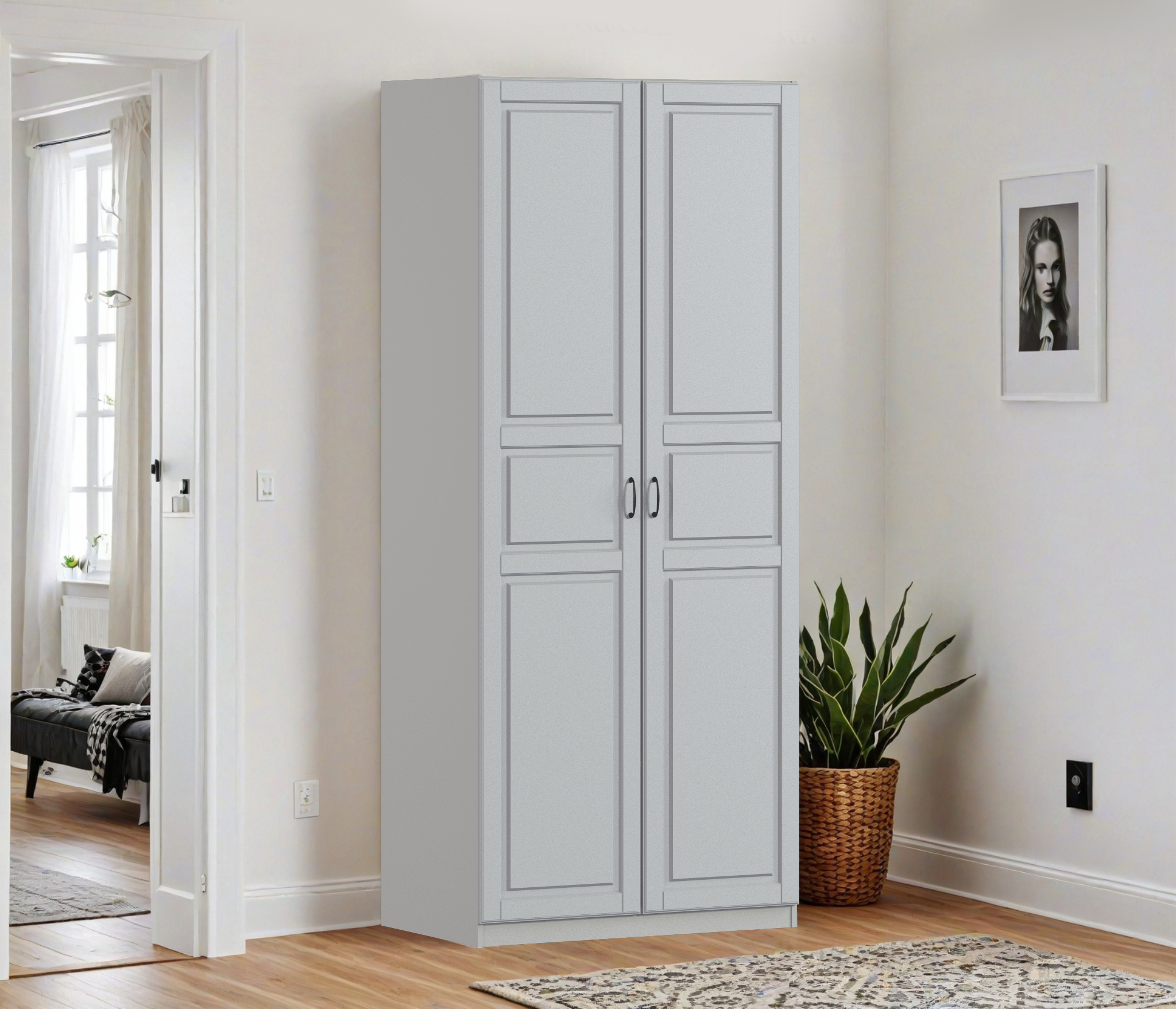 

Шкаф двухдверный Макс 1000 мм, вариант №4 (ЛДСП/МДФ)