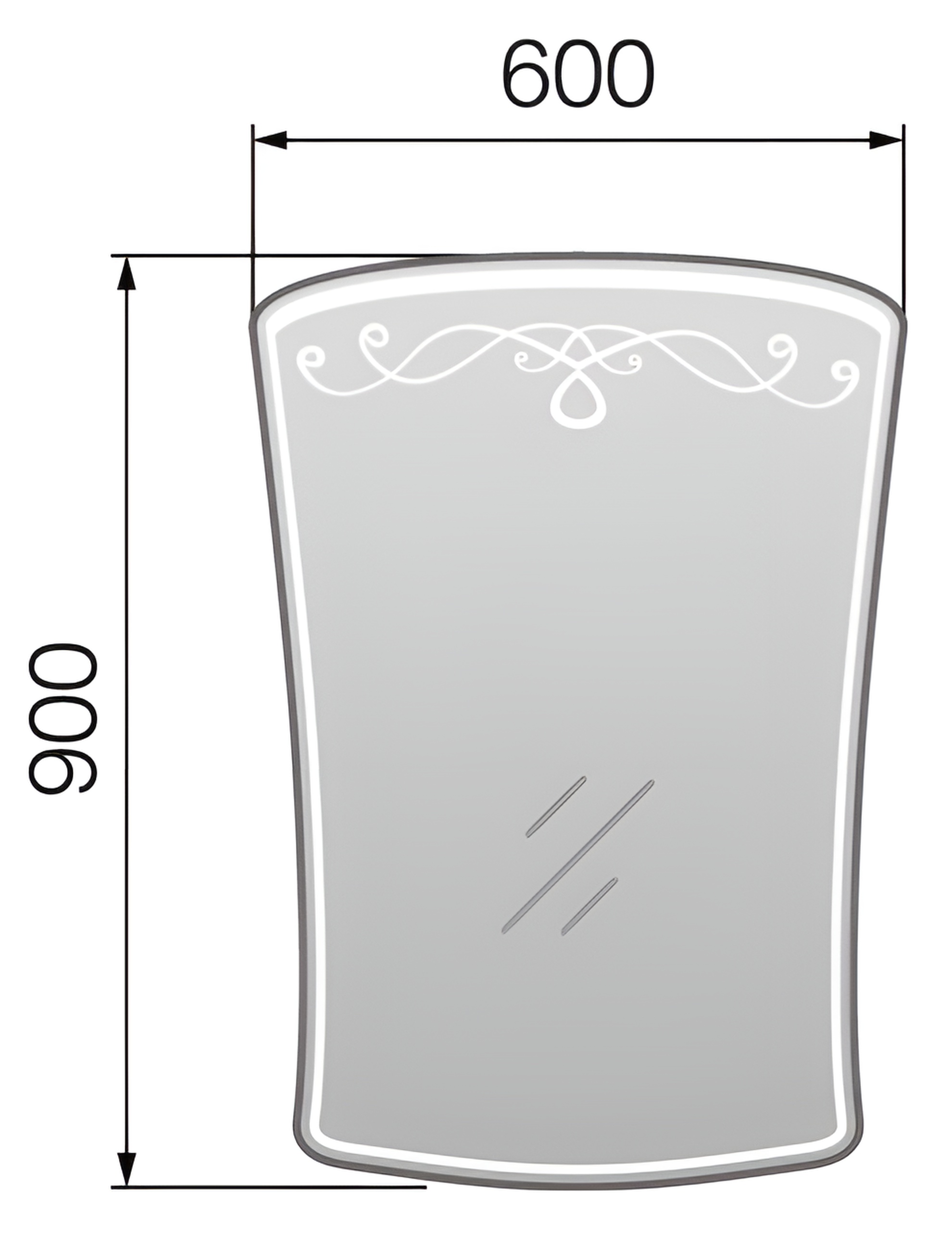 Зеркало для ванной Marka One Classic 1, 60 фото