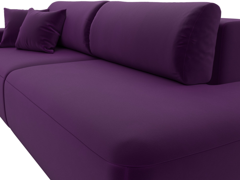 Диваны еврокнижки, Диван прямой Лига-036 Модерн подлокотник слева, микровельвет