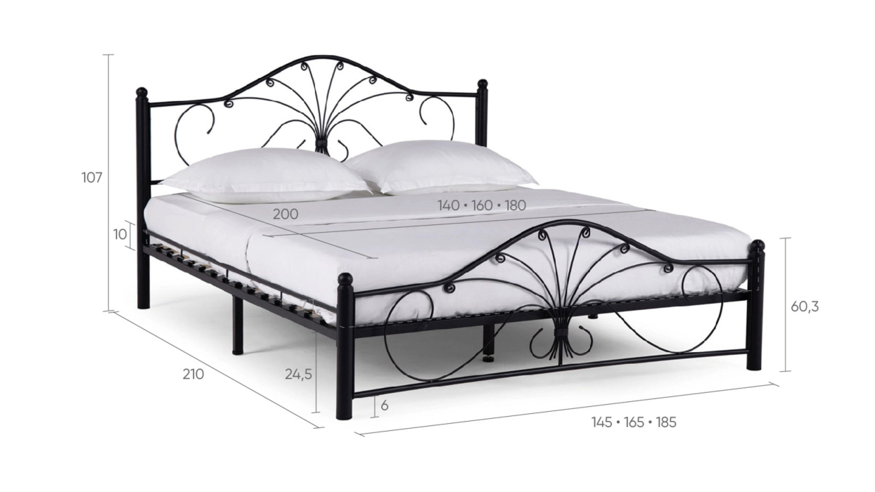 Кованые кровати, Кровать Прованс 160*200