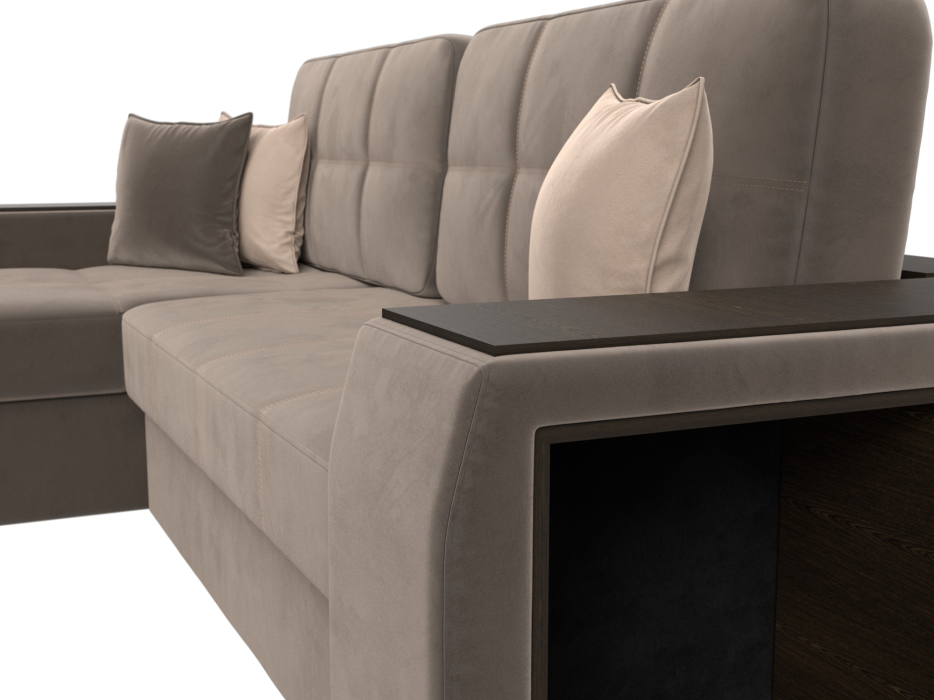 Диваны угловые в гостиную, Угловой диван Брюссель левый угол, велюр