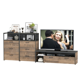 Тумба для аппаратуры Трувор с двумя комодами с ящиками