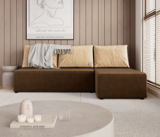 Диваны угловые в гостиную, Угловой диван-кровать Комо, микровелюр