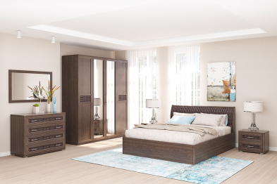 Шкаф 4х створчатый с зеркалом КЭТ-4