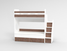 Для подростка, Трехъярусная кровать Юниор,  Белый