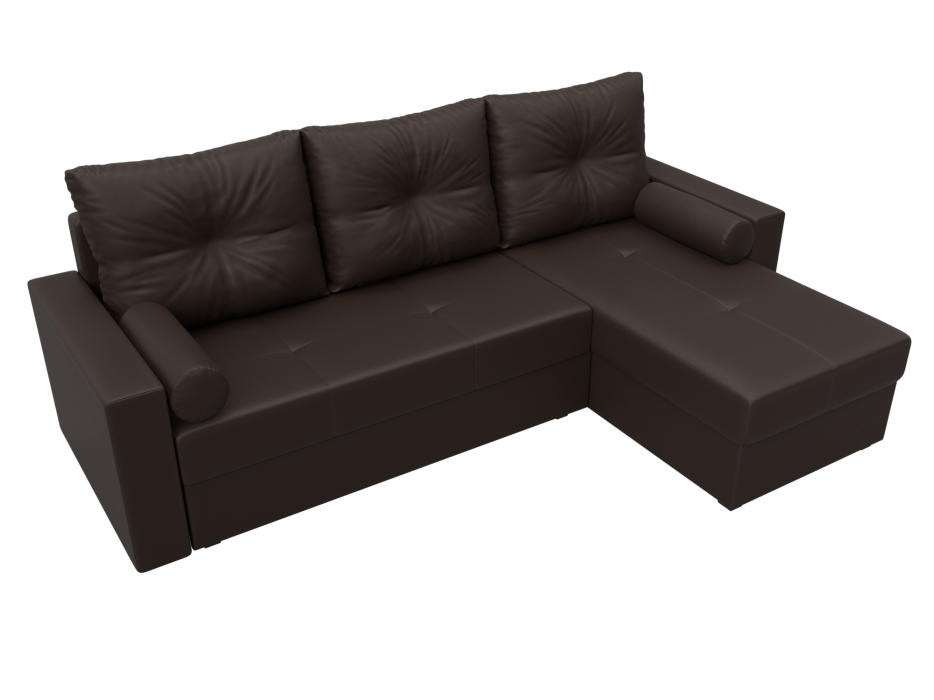 Диваны угловые в гостиную, Диван угловой Верона Лайт правый угол, экокожа