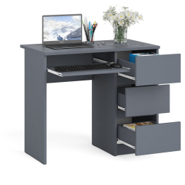 Стол компьютерный три ящика Мори МС-6 правый