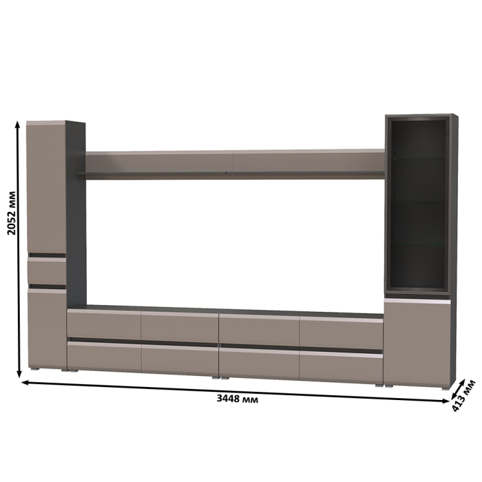 Стенки для гостиной, Стенка Сидней комплектация № 108
