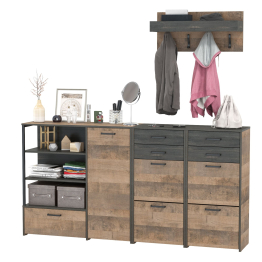 Тумба-комод с вешалкой и двумя обувницами Трувор