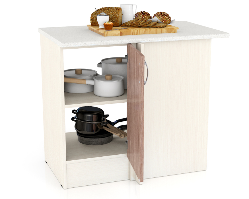 Кухонные шкафы, Стол Мери ШНУ1000 нижний угловой 100 см. 