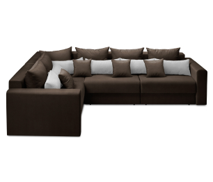 Диван угловой Мэдисон Лонг со спальным местом, микровелюр