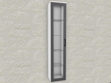 Стеклянные, Модульная система Грейс Шкаф ШК-5064  Снежный Ясень