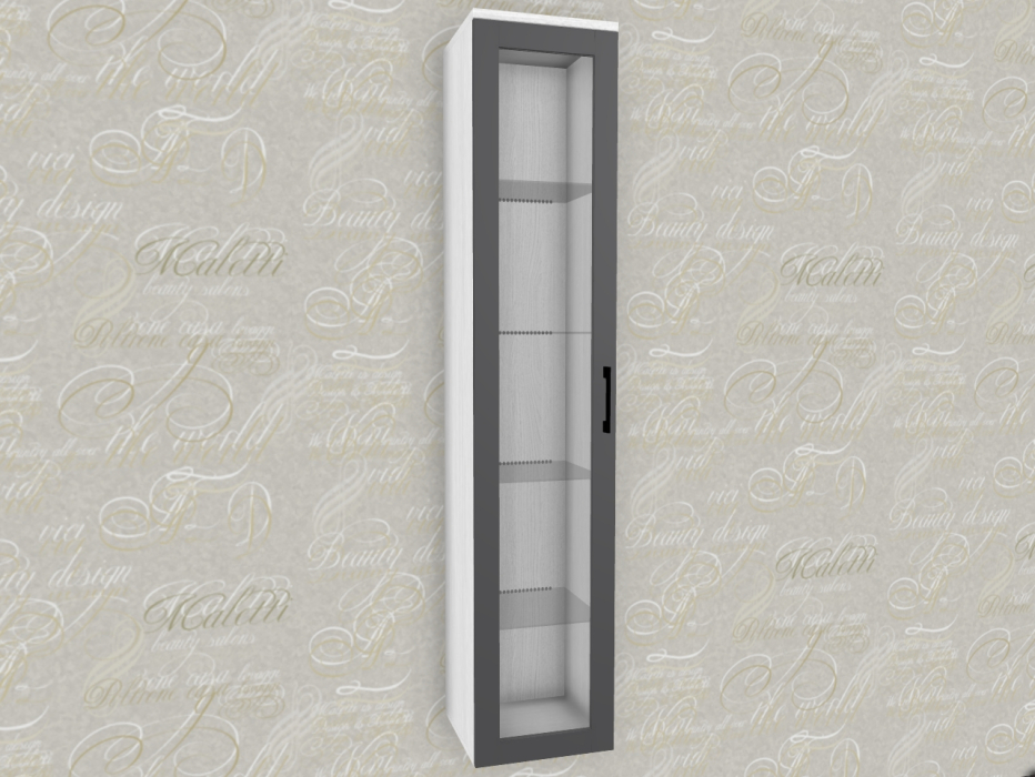 Стеклянные, Модульная система Грейс Шкаф ШК-5064  Снежный Ясень