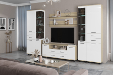 Стенки для гостиной, Модульная гостиная Грейс композиция 12  Ясень Асахи