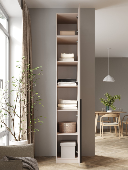 Шкафы одностворчатые, Шкаф для одежды распашной однодверный с антресолью, София, 2600х400х520 мм