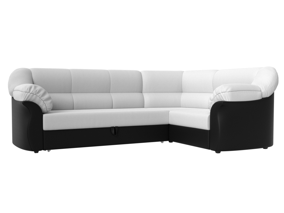 Диваны угловые в гостиную, Диван угловой Карнелла правый угол, экокожа