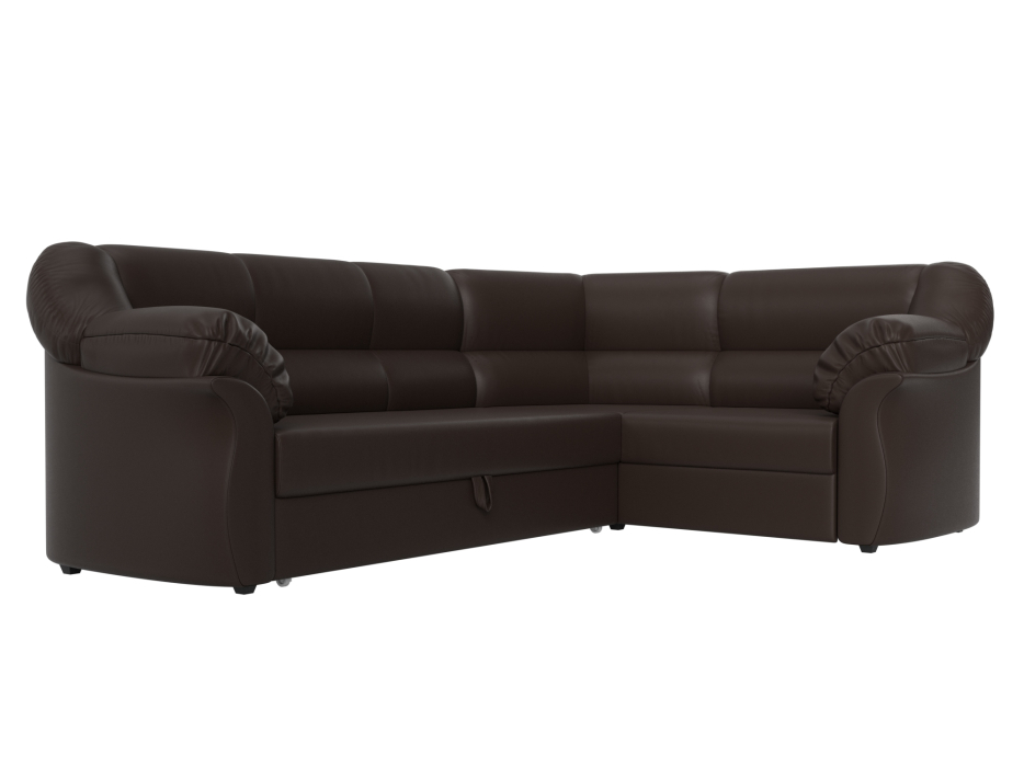 Диваны угловые в гостиную, Диван угловой Карнелла правый угол, экокожа