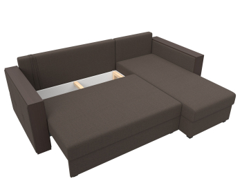 Диван угловой Валенсия Лайт правый угол, рогожка Амур