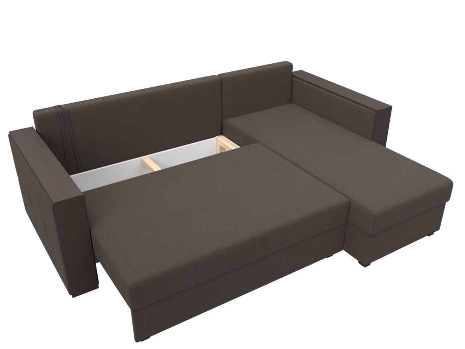 Диваны угловые в гостиную, Диван угловой Валенсия Лайт правый угол, рогожка Амур