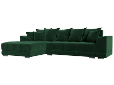 Диваны угловые в гостиную, Угловой диван НордСтар левый угол, велюр