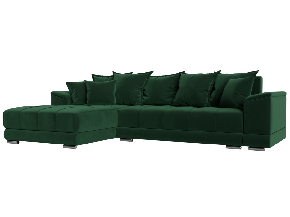 Диваны угловые в гостиную, Угловой диван НордСтар левый угол, велюр