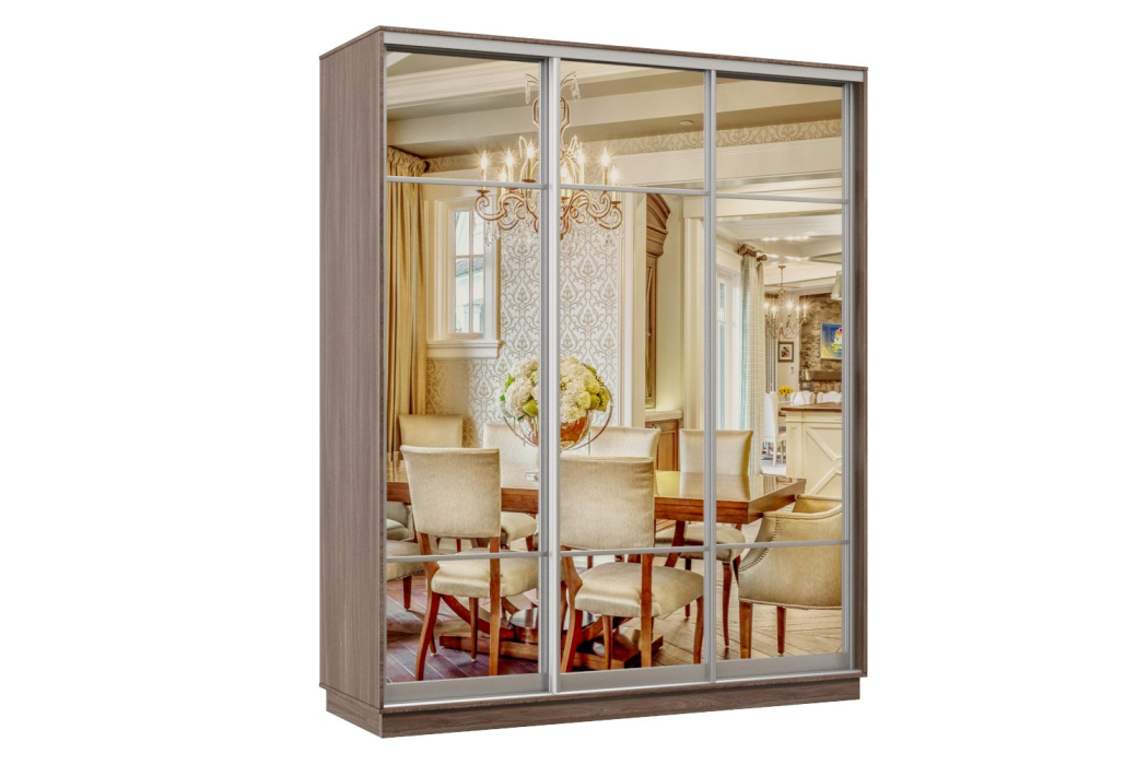 Шкафы-купе 3-х дверные, Шкаф-купе Премьер Лайт 28 (11;11;11) трехдверный