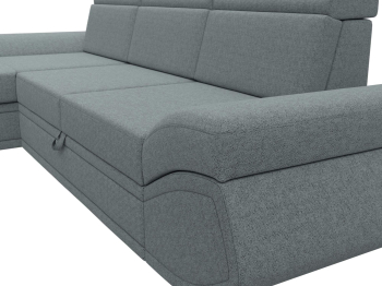 Диван угловой Лига-032 левый угол, рогожка Амур