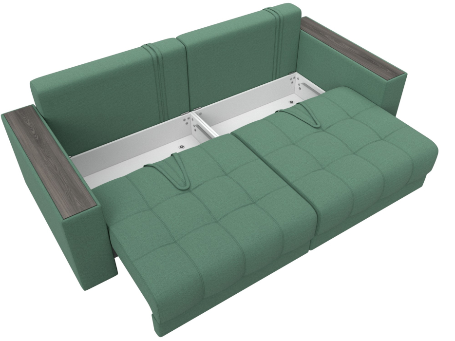 Диваны еврокнижки, Диван прямой с декором Лига-049 НПБ, рогожка Амур