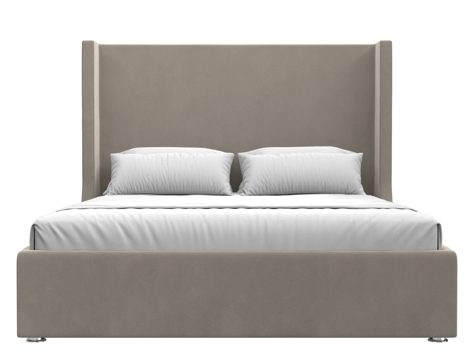 Мягкая кровать, Кровать интерьерная Ларго 160, микровельвет