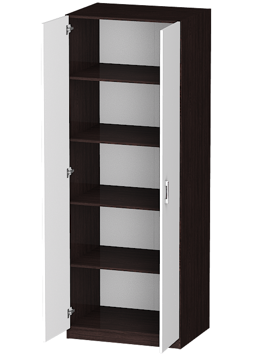 В спальню, Распашной шкаф Лайф с полками 80*60*215 Венге