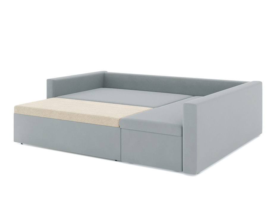 Диваны угловые в гостиную, Диван-кровать угловой Мансберг дельфин, велюр