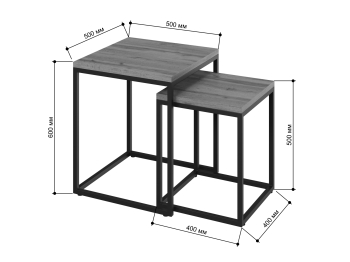 Набор журнальных столиков Айсберг Лофт Белый