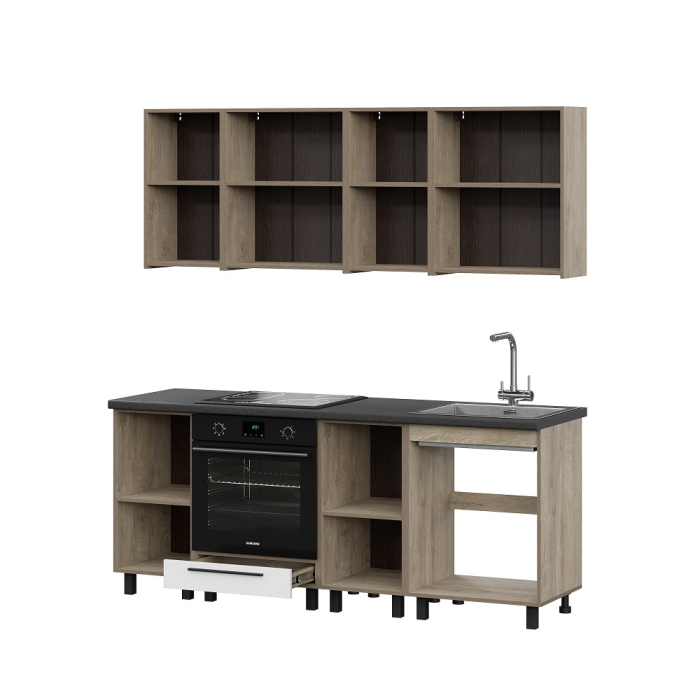 Кухонные гарнитуры, КГ Этна Софт Вайт Гиза 4_2,0