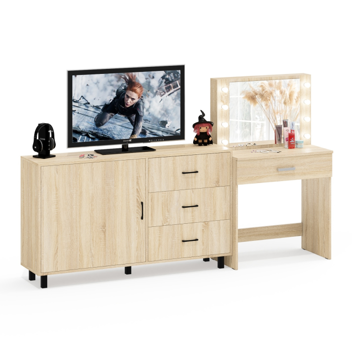 Туалетные столики, Комод ящики и дверка 122-1504 и туалетный столик с подсветкой СТ-4