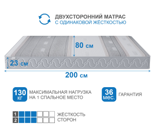 Столлайн / Матрас Слип-Соната в чехле Magnetic 800х2000