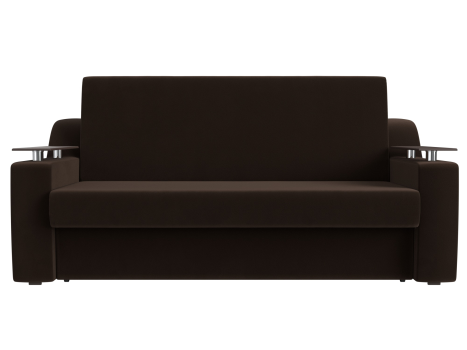 Диваны с ящиком для белья, Прямой диван аккордеон Сенатор 140, микровельвет