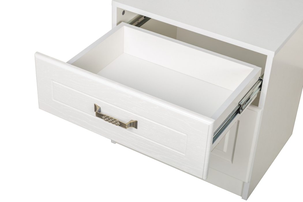 Спальные гарнитуры, Кровать 1600 Ливерпуль с основанием и двумя тумбами с полками