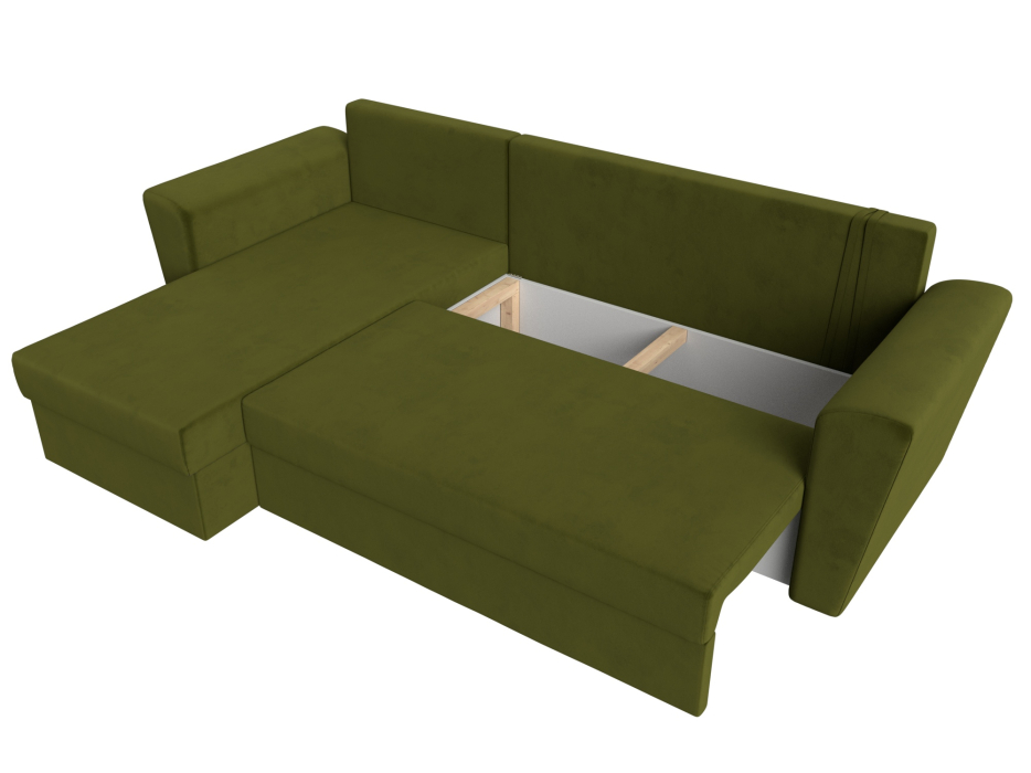 Диваны угловые в гостиную, Угловой диван Амстердам Лайт левый угол, микровельвет