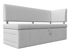 Диваны угловые кухонные, Кухонный прямой диван Стоун с углом правый, экокожа